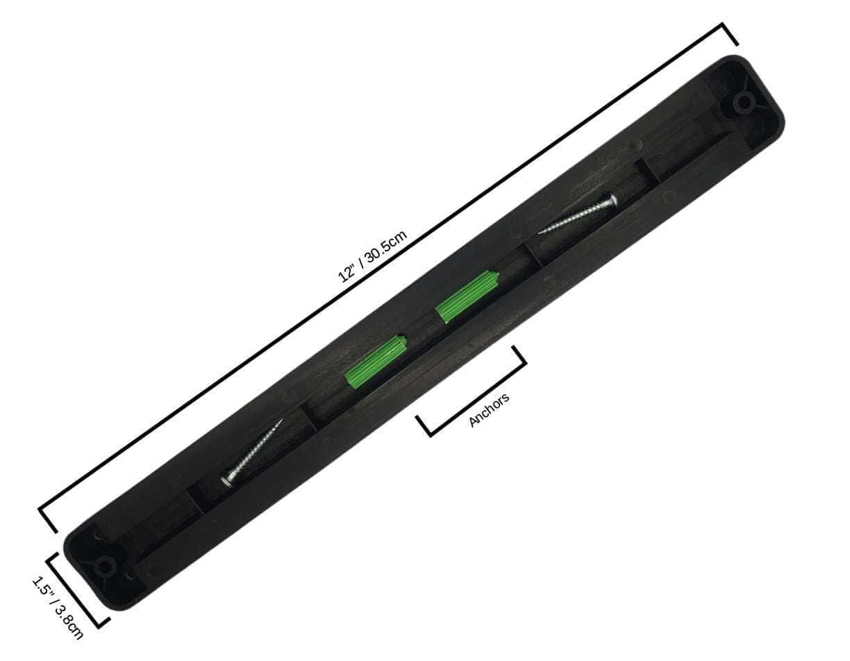 Kitchen Knife Set Kit | Black Handle & Black Magnetic Rack